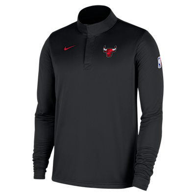 Chicago Bulls Men's Nike Dri-FIT NBA 1/4-Zip Long-Sleeve Top. Nike.com